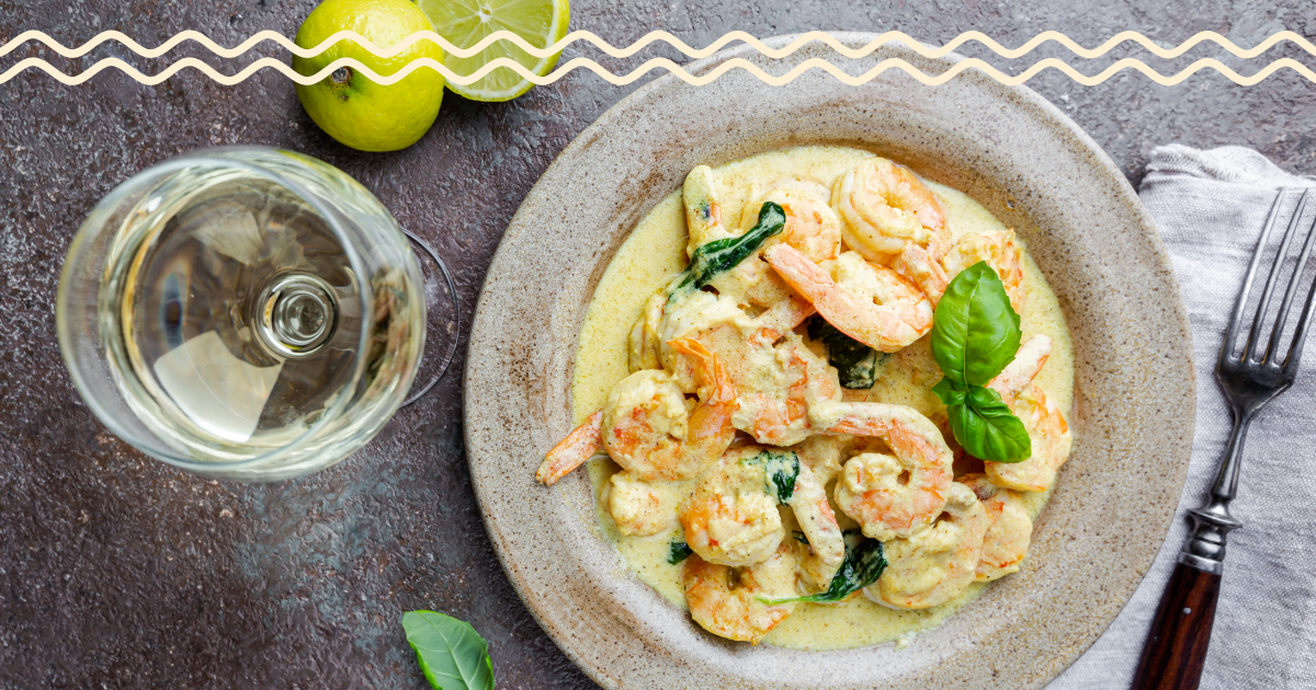 French Shrimp with butter and white wine